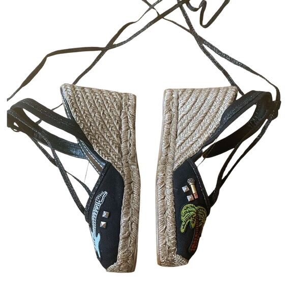 MARC JACOBS Nathalie Wedges Espadrilles Embellished Appliqued Patches EU 40 NIB - Picture 6 of 10